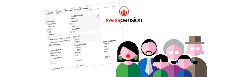 Schnittstelle zwischen SwissPension und TaxWare für Steuerberechnungen